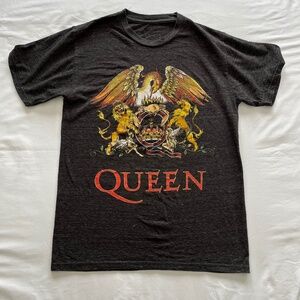 Queen - gray yellow red shirt sleeve t-shirt men S band shirt sleeve